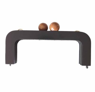 Angel Çanta Aksesuar Ahşap Çanta Bursu Dikdörtgen Siyah Renk 20 Cm - 1