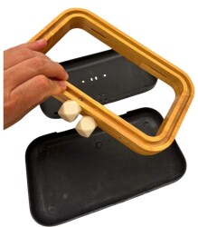 Angel Çanta Aksesuar Krem Köşeli Toplu Ahşap Çanta Kalıbı (NOT:ÇANTA DEĞİLDİR) - 3