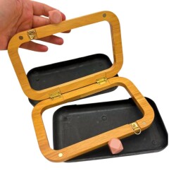 Angel Çanta Aksesuar Pudra Köşeli Toplu Ahşap Çanta Kalıbı (NOT:ÇANTA DEĞİLDİR) - 6