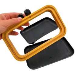 Angel Çanta Aksesuar Siyah Köşeli Toplu Ahşap Çanta Kalıbı (NOT:ÇANTA DEĞİLDİR) - 5