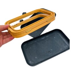 Angel Çanta Aksesuar Siyah Köşeli Toplu Ahşap Çanta Kalıbı (NOT:ÇANTA DEĞİLDİR) - 2