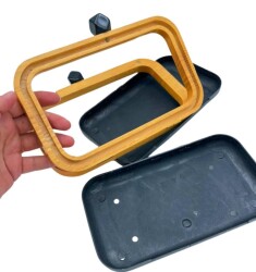 Angel Çanta Aksesuar Siyah Köşeli Toplu Ahşap Çanta Kalıbı (NOT:ÇANTA DEĞİLDİR) - 3