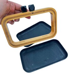 Angel Çanta Aksesuar Siyah Köşeli Toplu Ahşap Çanta Kalıbı (NOT:ÇANTA DEĞİLDİR) - 7