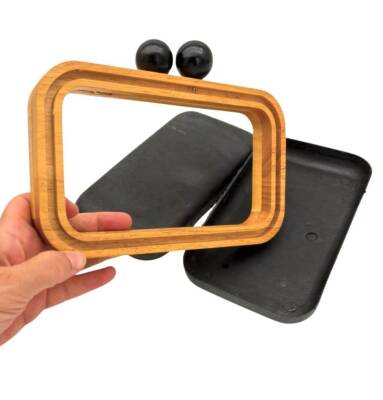 Angel Çanta Aksesuar Siyah Toplu Ahşap Çanta Kalıbı (NOT:ÇANTA DEĞİLDİR) - 4