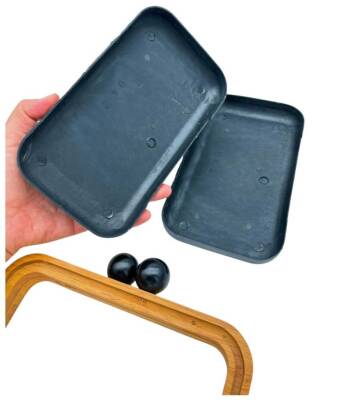 Angel Çanta Aksesuar Siyah Toplu Ahşap Çanta Kalıbı (NOT:ÇANTA DEĞİLDİR) - 5