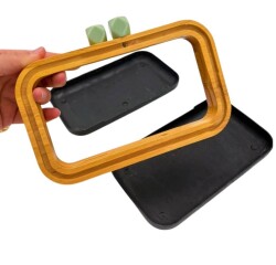 Angel Çanta Aksesuar Yeşil Toplu Ahşap Çanta Kalıbı (NOT:ÇANTA DEĞİLDİR) - 7