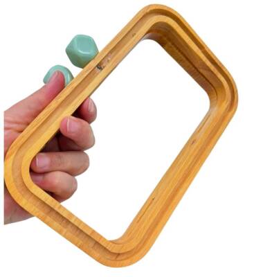 Angel Çanta Aksesuar Yeşil Toplu Ahşap Çanta Kalıbı (NOT:ÇANTA DEĞİLDİR) - 5