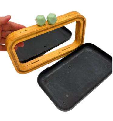 Angel Çanta Aksesuar Yeşil Toplu Ahşap Çanta Kalıbı (NOT:ÇANTA DEĞİLDİR) - 8