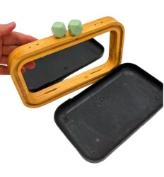 Angel Çanta Aksesuar Yeşil Toplu Ahşap Çanta Kalıbı (NOT:ÇANTA DEĞİLDİR) - 8