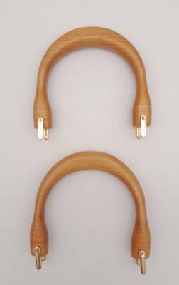 Angel Çanta Aksesuar 12.5X13 Cm Light Gold Halkalı Ahşap Çanta Sapı - 2