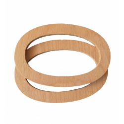 Angel Çanta Aksesuar Bizim Ahşap Oval Çanta Sapı Açık Renk - Angel Çanta Aksesuar