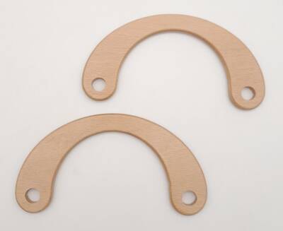 Angel Çanta Aksesuar C Model 9x18 cm Açık Ahşap Renk Ahşap Çanta Sapı - 2