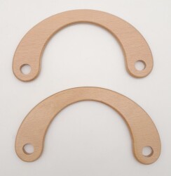 Angel Çanta Aksesuar C Model 9x18 cm Açık Ahşap Renk Ahşap Çanta Sapı - 3