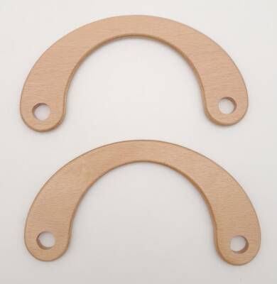 Angel Çanta Aksesuar C Model 9x18 cm Açık Ahşap Renk Ahşap Çanta Sapı - 3