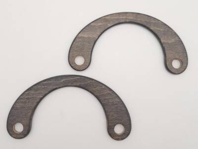 Angel Çanta Aksesuar C Model 9x18 cm Haki Renk Ahşap Çanta Sapı - 2