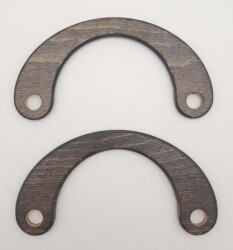 Angel Çanta Aksesuar C Model 9x18 cm Haki Renk Ahşap Çanta Sapı - 3