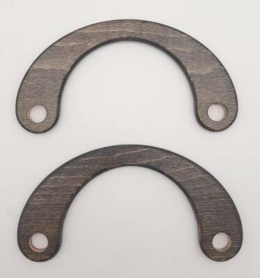 Angel Çanta Aksesuar C Model 9x18 cm Haki Renk Ahşap Çanta Sapı - 3