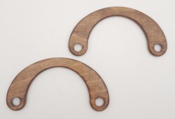 Angel Çanta Aksesuar C Model 9x18 cm Koyu Ahşap Renk Ahşap Çanta Sapı - 2