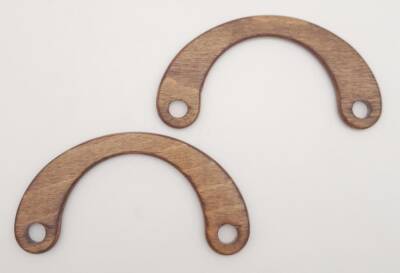 Angel Çanta Aksesuar C Model 9x18 cm Koyu Ahşap Renk Ahşap Çanta Sapı - 2