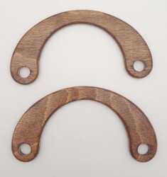 Angel Çanta Aksesuar C Model 9x18 cm Koyu Ahşap Renk Ahşap Çanta Sapı - 3