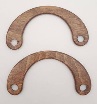 Angel Çanta Aksesuar C Model 9x18 cm Koyu Ahşap Renk Ahşap Çanta Sapı - 3