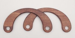 Angel Çanta Aksesuar C Model 9x18 cm Taba Renk Ahşap Çanta Sapı - Angel Çanta Aksesuar