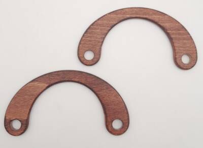 Angel Çanta Aksesuar C Model 9x18 cm Taba Renk Ahşap Çanta Sapı - 2