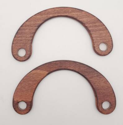 Angel Çanta Aksesuar C Model 9x18 cm Taba Renk Ahşap Çanta Sapı - 3