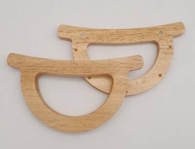 Angel Çanta Aksesuar D Model Açık Ahşap Çanta Sapı - 1