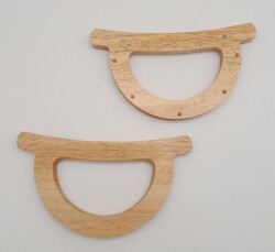 Angel Çanta Aksesuar D Model Açık Ahşap Çanta Sapı - 3