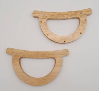 Angel Çanta Aksesuar D Model Açık Ahşap Çanta Sapı - 3