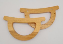 Angel Çanta Aksesuar D Model Koyu Ahşap Çanta Sapı - Angel Çanta Aksesuar