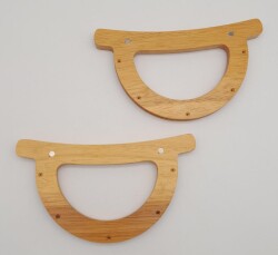 Angel Çanta Aksesuar D Model Koyu Ahşap Çanta Sapı - 4