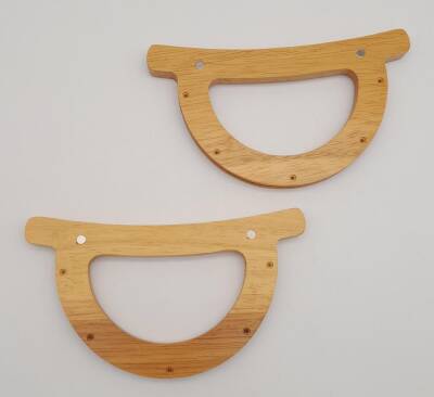 Angel Çanta Aksesuar D Model Koyu Ahşap Çanta Sapı - 4