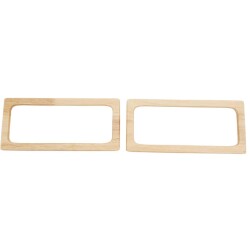 Angel Çanta Aksesuar Dikdörtgen Model 9x20 cm Açık Ahşap Renk Ahşap Çanta Sapı - 3