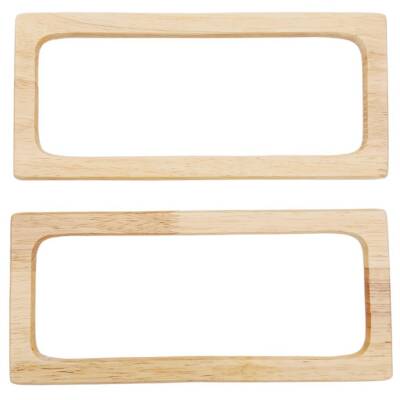 Angel Çanta Aksesuar Dikdörtgen Model 9x20 cm Açık Ahşap Renk Ahşap Çanta Sapı - 2