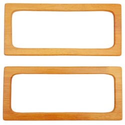 Angel Çanta Aksesuar Dikdörtgen Model 9x20 cm Koyu Ahşap Renk Ahşap Çanta Sapı - 2