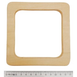 Angel Çanta Aksesuar Kare Model 13 cm Açık Ahşap Renk Ahşap Çanta Sapı - 3