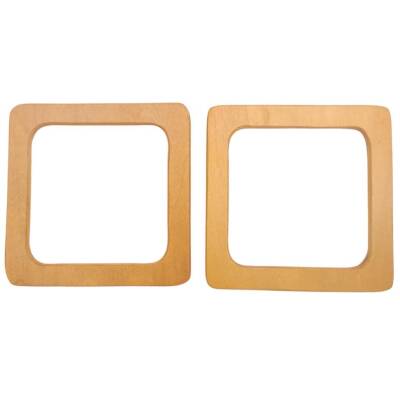 Angel Çanta Aksesuar Kare Model 13 cm Ahşap Renk Ahşap Çanta Sapı - 2