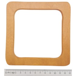 Angel Çanta Aksesuar Kare Model 13 cm Ahşap Renk Ahşap Çanta Sapı - 3