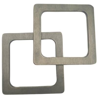 Angel Çanta Aksesuar Kare Model 13 cm Haki Renk Ahşap Çanta Sapı - 1