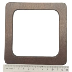 Angel Çanta Aksesuar Kare Model 13 cm Kahverengi Ahşap Çanta Sapı - 3