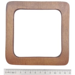 Angel Çanta Aksesuar Kare Model 13 cm Koyu Ahşap Renk Ahşap Çanta Sapı - 3
