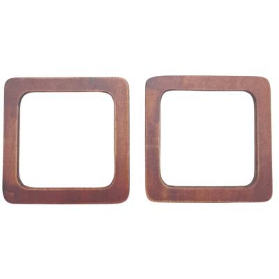 Angel Çanta Aksesuar Kare Model 13 cm Taba Renk Ahşap Çanta Sapı - 2