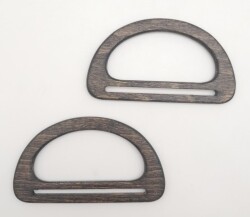 Angel Çanta Aksesuar Köprülü D Model 8.5x15 cm Haki Renk Ahşap Çanta Sapı - 2