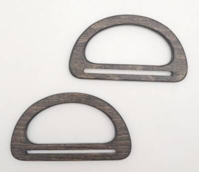 Angel Çanta Aksesuar Köprülü D Model 8.5x15 cm Haki Renk Ahşap Çanta Sapı - 2