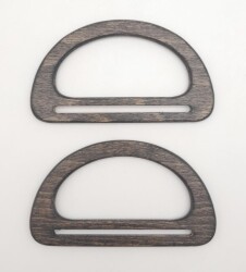 Angel Çanta Aksesuar Köprülü D Model 8.5x15 cm Haki Renk Ahşap Çanta Sapı - 3