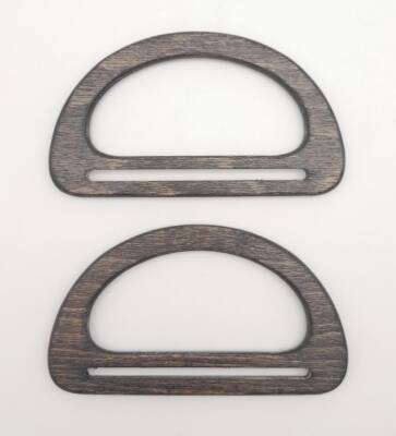 Angel Çanta Aksesuar Köprülü D Model 8.5x15 cm Haki Renk Ahşap Çanta Sapı - 3