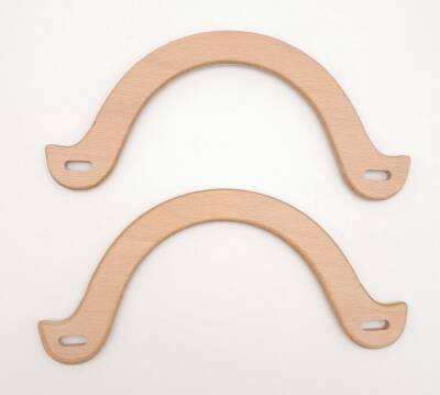 Angel Çanta Aksesuar U Model 10x22 cm Açık Ahşap Renk Ahşap Çanta Sapı - 3