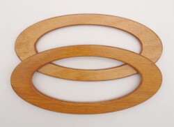 Angel Çanta Aksesuar Oval Model 9x19.5 cm Ahşap Renk Ahşap Çanta Sapı - Angel Çanta Aksesuar